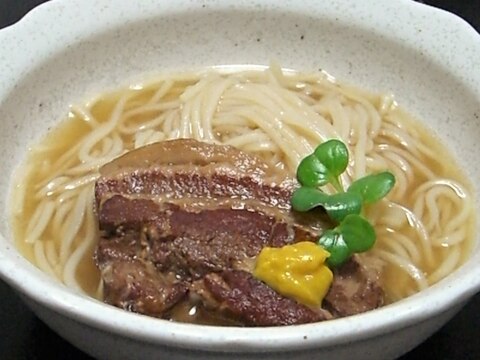 角煮にゅうめん★ソーキそば風